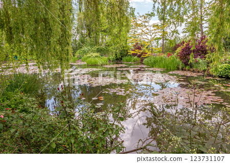 gardens of painter Claude Monet in Giverny, France gardens of painter Claude Monet in Giverny, France 123731107