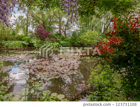 gardens of painter Claude Monet in Giverny, France gardens of painter Claude Monet in Giverny, France 123731108