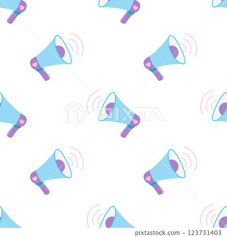 megaphone seamless pattern 123731403