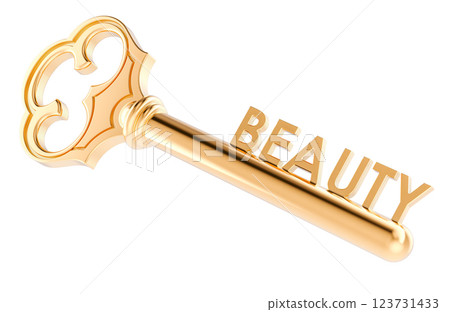 Key to Beauty concept, 3D rendering 123731433