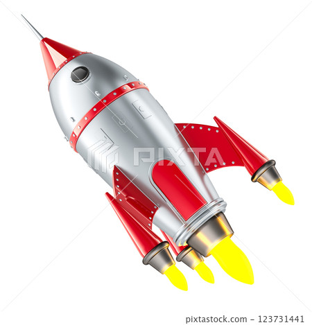 Rocket space ship. 3D rendering Rocket space ship. 3D rendering 123731441