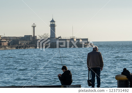 embankment, sea view embankment, sea view 123731492