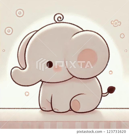 Elephant cute illustration zoo 123731620