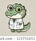 鱷魚可愛醫生插畫動物 123731651