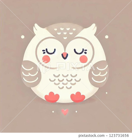 Owl cute illustration zoo 123731656