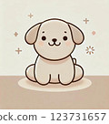 狗狗可愛插畫寵物 123731657