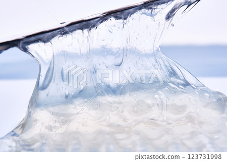 Gel toothpaste on a blue background. Gel toothpaste on a blue background. 123731998