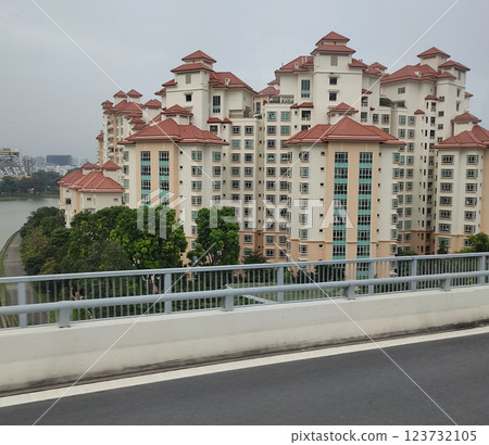 Modern Apartment Buildings in Singapore. 123732105