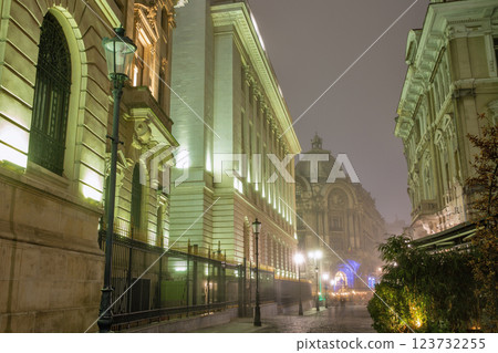 Night Smardan street of Old Town in Bucharest, Romania. Night Smardan street of Old Town in Bucharest, Romania. 123732255