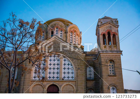 The abandoned Orthodox Church of Saints Sergius and Bacchus in Northern Cyprus. The image captures the region historical heritage and the beauty of its forgotten architecture The abandoned Orthodox Church of Saints Sergius and Bacchus in Northern Cyprus. The image captures the region historical heritage and the beauty of its forgotten architecture 123733273
