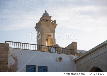 Monastery of Apostle Andrew stands near the northeasternmost cape of Northern Cyprus. The image highlights a sacred pilgrimage site and its historical and spiritual significance 123733327