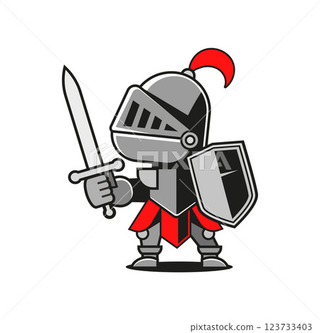 Modern professional Knights Sword and Shield logo design 123733403