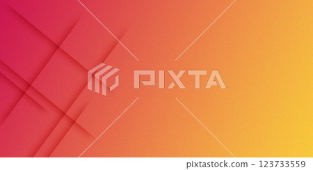 Abstract bright background with geometric lines and grainy texture in red and yellow hues 123733559
