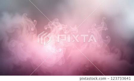 Ethereal pink smoke swirling in soft focus 123733641