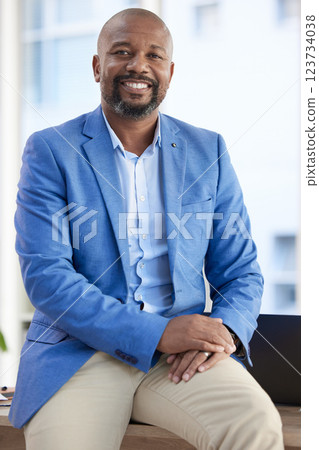 Black man, entrepreneur and businessman success in a office with proud company vision. Startup boss, manager and leadership portrait of a senior ceo happy about working and workplace growth Black man, entrepreneur and businessman success in a office with proud company vision. Startup boss, manager and leadership portrait of a senior ceo happy about working and workplace growth 123734038