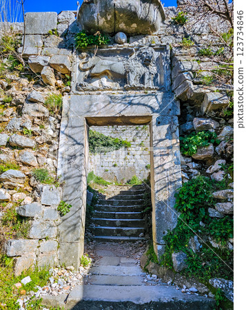 Mysterious castle ruins: a breath of history in old Kotor. Mysterious castle ruins: a breath of history in old Kotor. 123734846