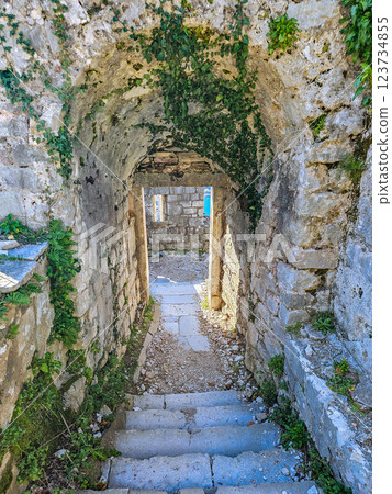 Mysterious castle ruins: a breath of history in old Kotor. Mysterious castle ruins: a breath of history in old Kotor. 123734855