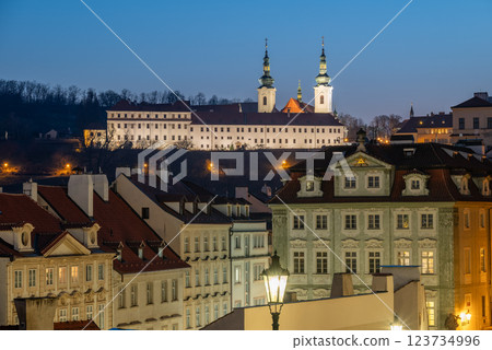 Strahov Monastery, Premonstratensian abbey founded in 12 century, located in Strahov, Prague, capital of Czech Republic Strahov Monastery, Premonstratensian abbey founded in 12 century, located in Strahov, Prague, capital of Czech Republic 123734996
