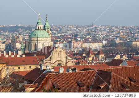 Cityscape view of Prague, capital city of Czech Republic 123734999