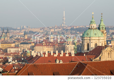 Cityscape view of Prague, capital city of Czech Republic 123735010