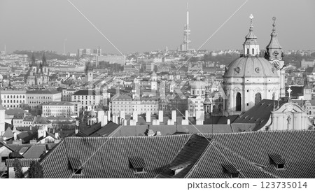 Cityscape view of Prague, capital city of Czech Republic Cityscape view of Prague, capital city of Czech Republic 123735014