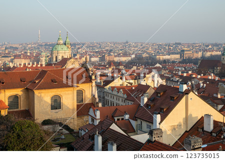 Cityscape view of Prague, capital city of Czech Republic 123735015