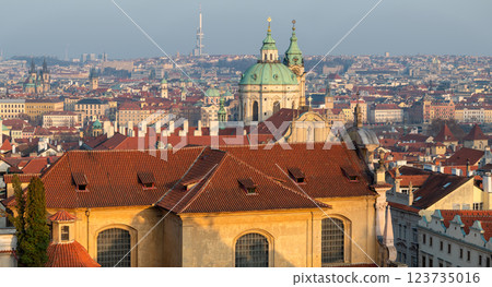 Cityscape view of Prague, capital city of Czech Republic 123735016