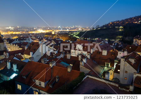 Cityscape view of Prague, capital city of Czech Republic 123735025