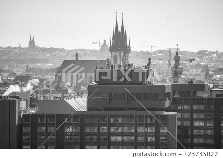 Cityscape view of Prague, capital city of Czech Republic 123735027