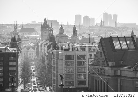 Cityscape view of Prague, capital city of Czech Republic 123735028