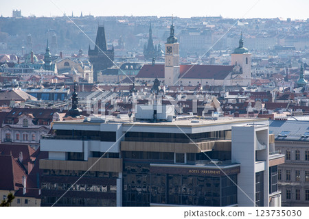 Cityscape view of Prague, capital city of Czech Republic 123735030