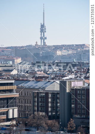 Cityscape view of Prague, capital city of Czech Republic 123735031