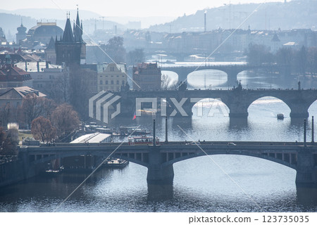 Cityscape view of Prague, capital city of Czech Republic 123735035