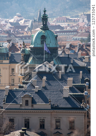 Cityscape view of Prague, capital city of Czech Republic 123735041
