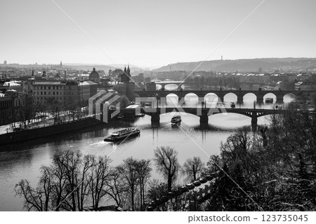 Cityscape view of Prague, capital city of Czech Republic 123735045