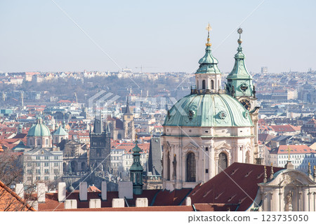 Cityscape view of Prague, capital city of Czech Republic 123735050