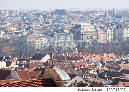 Cityscape view of Prague, capital city of Czech Republic 123735052