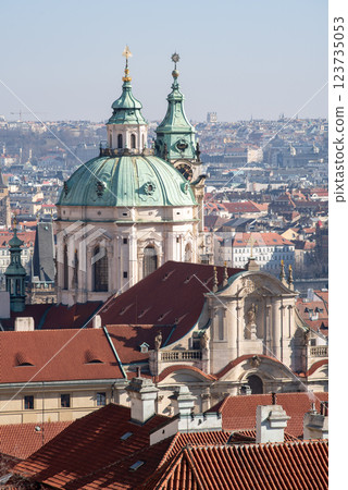 Cityscape view of Prague, capital city of Czech Republic 123735053