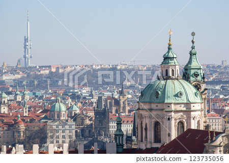 Cityscape view of Prague, capital city of Czech Republic Cityscape view of Prague, capital city of Czech Republic 123735056