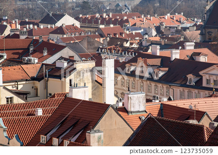 Cityscape view of Prague, capital city of Czech Republic Cityscape view of Prague, capital city of Czech Republic 123735059