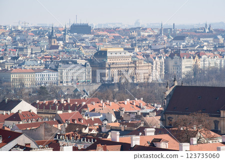 Cityscape view of Prague, capital city of Czech Republic 123735060
