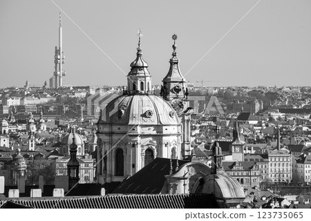 Cityscape view of Prague, capital city of Czech Republic 123735065