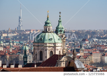Cityscape view of Prague, capital city of Czech Republic 123735066