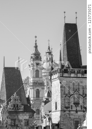 Cityscape view of Prague, capital city of Czech Republic 123735071