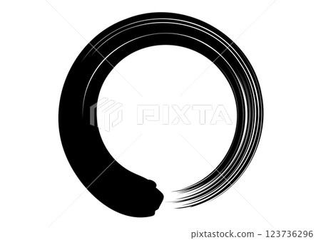 看起來模糊的圓圈，就像用畫筆畫的一樣 123736296