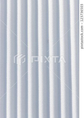 Snow groomer marks on the snow surface of a ski resort slope 123736503