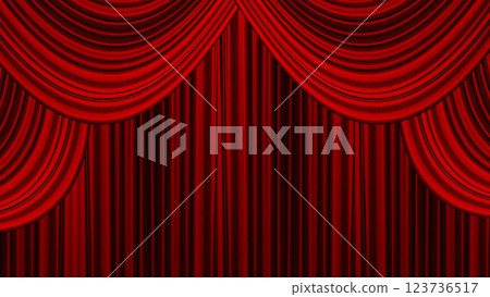 紅幕舞台 紅幕舞台 123736517