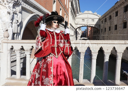 Carnival of Venice, a World Heritage city, Italy 123736647