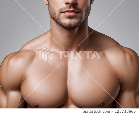 Close up of a muscular man 123736666