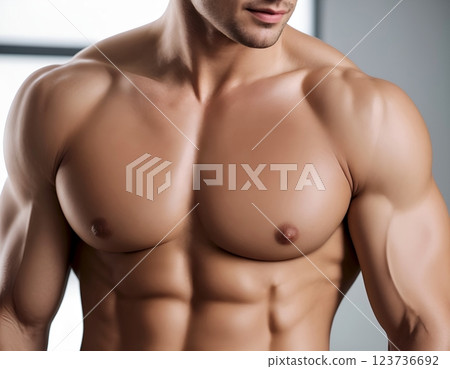 Well-trained male body 123736692